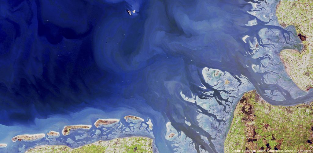 German shores of the Wadden Sea Credit: European Union, Copernicus Sentinel-2 imagery
