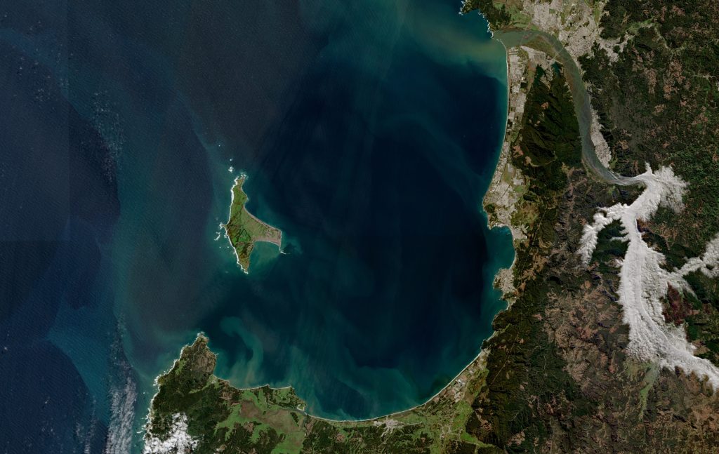 Arauco gulf by Sentinel-2 on 2025/07/11 (contains modified Copernicus Sentinel data (2025))