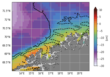 Current available Mean Dynamic Topography (CNES-CLS2022) in the Lofoten area (credit CLS)